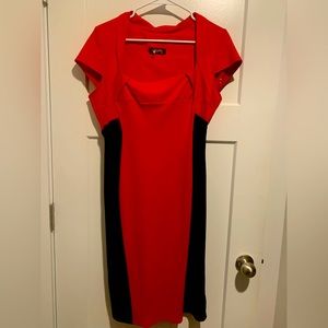 Red and black dress Vintage look